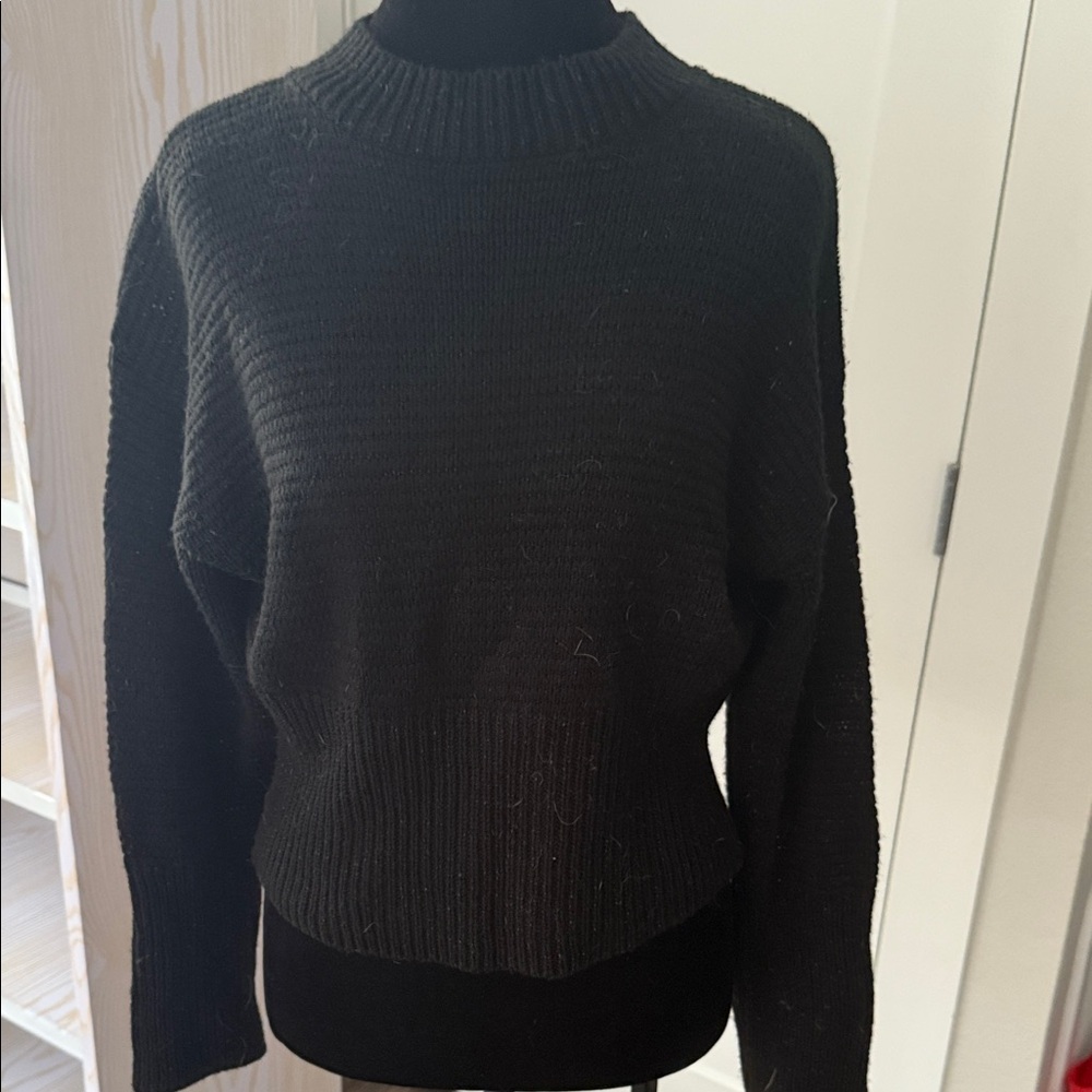 Express Women's Black Crew Neck Sweater